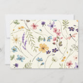 Wildblume Wild Blume Blumengarten Foto Hochzeit Einladung (Rückseite)