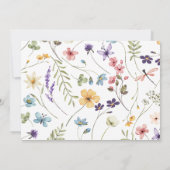 Wildblume Wild Blume Blumengarten Foto Hochzeit Einladung (Rückseite)