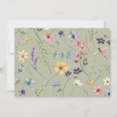 Wildblume Wild Blume Blumengarten Foto Hochzeit Save The Date (Rückseite)