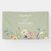 Wildblume Wild Blume Blumengarten Hochzeit Banner (Horizontal)