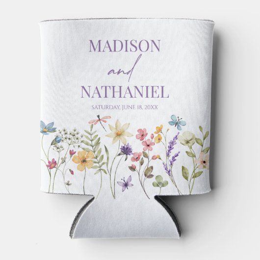 Wildblume Wild Blume Blumengarten Hochzeit Dosenkühler (Vorderseite)