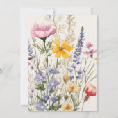 Wildblume Wild Blume Blumengarten Hochzeit Einladung (Rückseite)