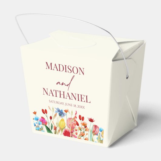 Wildblume Wild Blume Blumengarten Hochzeit Geschenkschachtel (Rückseite)