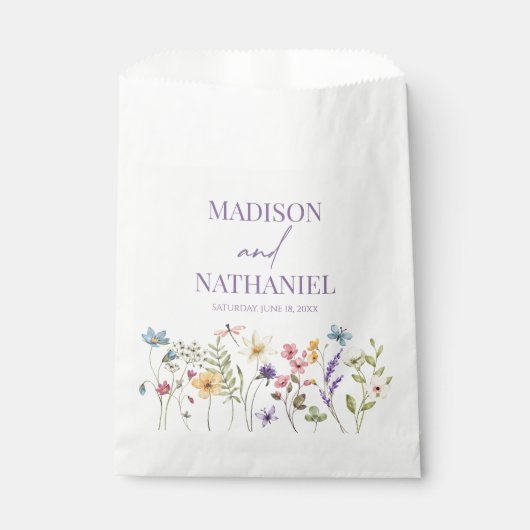 Wildblume Wild Blume Blumengarten Hochzeit Geschenktütchen (Vorderseite)