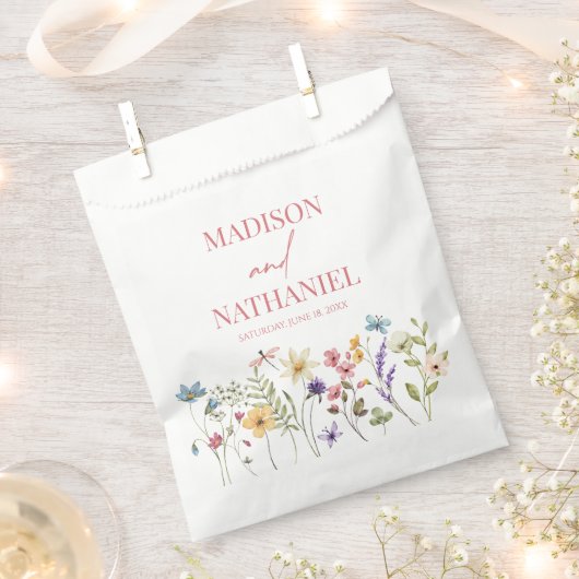 Wildblume Wild Blume Blumengarten Hochzeit Geschenktütchen (Ausgeschnitten)
