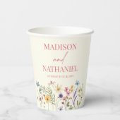 Wildblume Wild Blume Blumengarten Hochzeit Pappbecher (Rückseite)