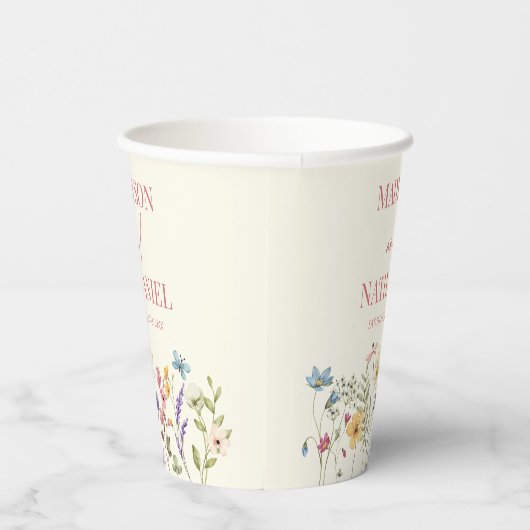 Wildblume Wild Blume Blumengarten Hochzeit Pappbecher (Rechts)