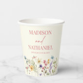 Wildblume Wild Blume Blumengarten Hochzeit Pappbecher (Vorderseite)