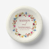 Wildblume Wild Blume Blumengarten Hochzeit Pappteller (Vorderseite)