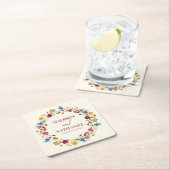 Wildblume Wild Blume Blumengarten Hochzeit Rechteckiger Pappuntersetzer (Vor Ort)