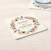 Wildblume Wild Blume Blumengarten Hochzeit Rechteckiger Pappuntersetzer (angewinkelt)