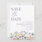 Wildblume Wild Blume Blumengarten Hochzeit Save The Date (Vorderseite)