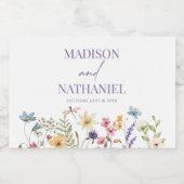 Wildblume Wild Blume Blumengarten Hochzeit Schaumweinetikett (Einzelnes Label)