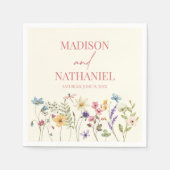 Wildblume Wild Blume Blumengarten Hochzeit Serviette (Vorderseite)