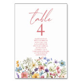 Wildblume Wild Blume Blumengarten Hochzeit Tischnummer (Vorderseite)