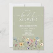 Wildblume Wild Blume Blumenstrauß Brautparty Einladung (Vorderseite)