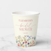 Wildblume Wild Blume Blumenstrauß Brautparty Pappbecher (Rückseite)