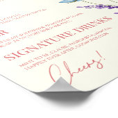 Wildblume Wild Blume Floral Wedding Bar Sign Poster (Ecke)