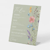 Wildblume Wild Blume Floral Wedding Bar Sockelschild (Vorderseite)