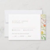 Wildblume Wild Meadow Outdoor Hochzeit RSVP Karte (Vorderseite)