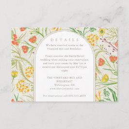 Wildblume Wild Meadow Wedding Details Begleitkarte