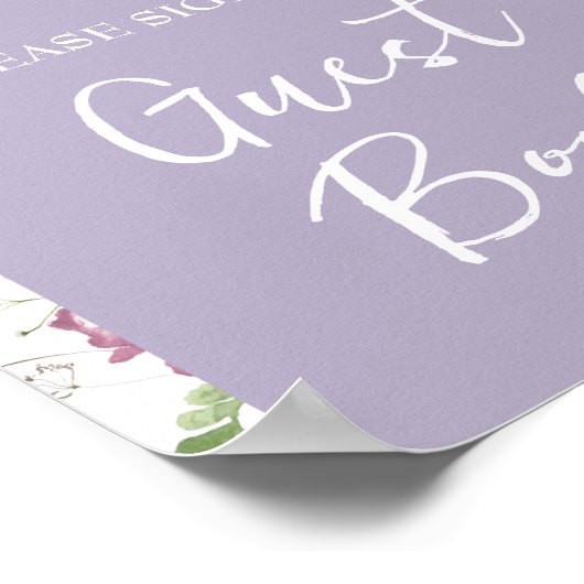 Wildblume Wild ONE Butterfly Garden Guest Book Poster (Ecke)