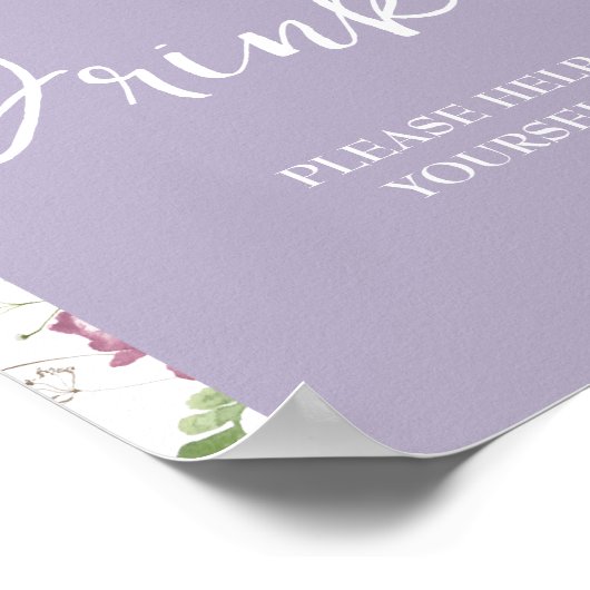 Wildblume Wild ONE Butterfly Garden Party Drinks Poster (Ecke)