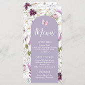 Wildblume Wild ONE Butterfly Garden Party Menü Menükarte (Vorne/Hinten)