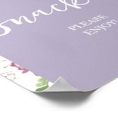 Wildblume Wild ONE Butterfly Garden Party Snacks Poster (Ecke)