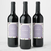 Wildblume Wild ONE Butterfly Garden Party Weinetikett (Flaschen)