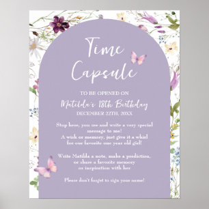 Wildblume Wild ONE Butterfly Garden Time Kapsel Poster