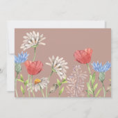 Wildblume Wild & Onederful 1. Geburtstag Foto Einladung (Rückseite)