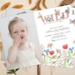 Wildblume Wild & Onederful 1. Geburtstag Foto Einladung<br><div class="desc">Wildblume Wild & Onederful 1. Geburtstag Foto Einladung Suche nach niedlicher und lustiger Einladung zum Geburtstag? Mach dir keine Sorgen! Editieren Sie einfach Text und personalisiert Ihre eigene niedliche Einladung!</div>
