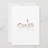 Wildblume Wild und Drei Geburtstagsparty Einladung (Rückseite)