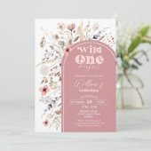 Wildblume Wild und einladend zum Geburtstag Einladung (Stehend Vorderseite)