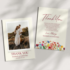 Wildblume Wilde Blume Blumengarten Geplantes Foto Dankeskarte