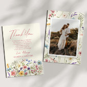 Wildblume Wilde Blume Blumengarten Geplantes Foto Dankeskarte