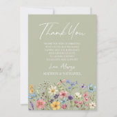 Wildblume Wilde Blume Blumengarten Geplantes Foto Dankeskarte (Vorderseite)