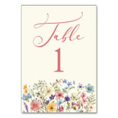 Wildblume Wilde Blume Blumengarten Party Tischnummer (Vorderseite)