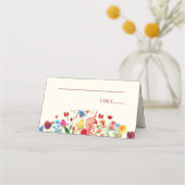 Wildblume Wilde Blume Blumenhochzeit Platzkarte (Vorderseite)