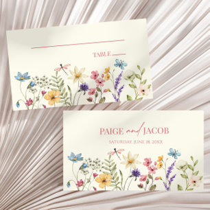 Wildblume Wilde Blume Blumenhochzeit Platzkarte