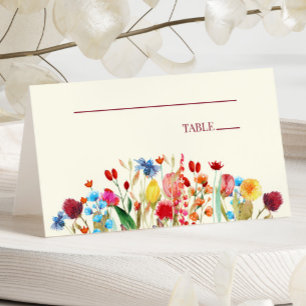 Wildblume Wilde Blume Blumenhochzeit Platzkarte