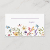 Wildblume Wilde Blume Blumenhochzeit Platzkarte (Vorderseite)
