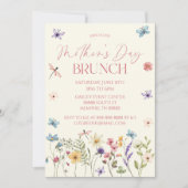 Wildblume Wilde Blume Blumenstrauß Muttertag Brunc Einladung (Vorderseite)