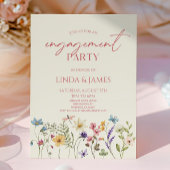 Wildblume Wilde Blume florale Engagement Partei Einladung