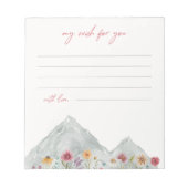 Wildblume will Notecards | WILDBLUME Notizblock (Vorderseite)