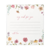 Wildblume will Notecards | WILDBLUME Notizblock (Vorderseite)