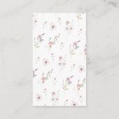 Wildblume-Windelkarte Begleitkarte (Rückseite)