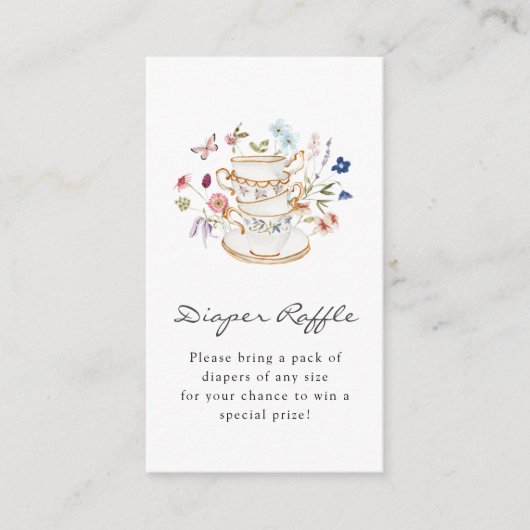 Wildblume-Windelkarte Begleitkarte (Vorderseite)