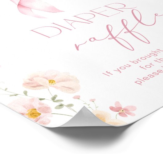 Wildblume-Windeln-Raffel Poster (Ecke)